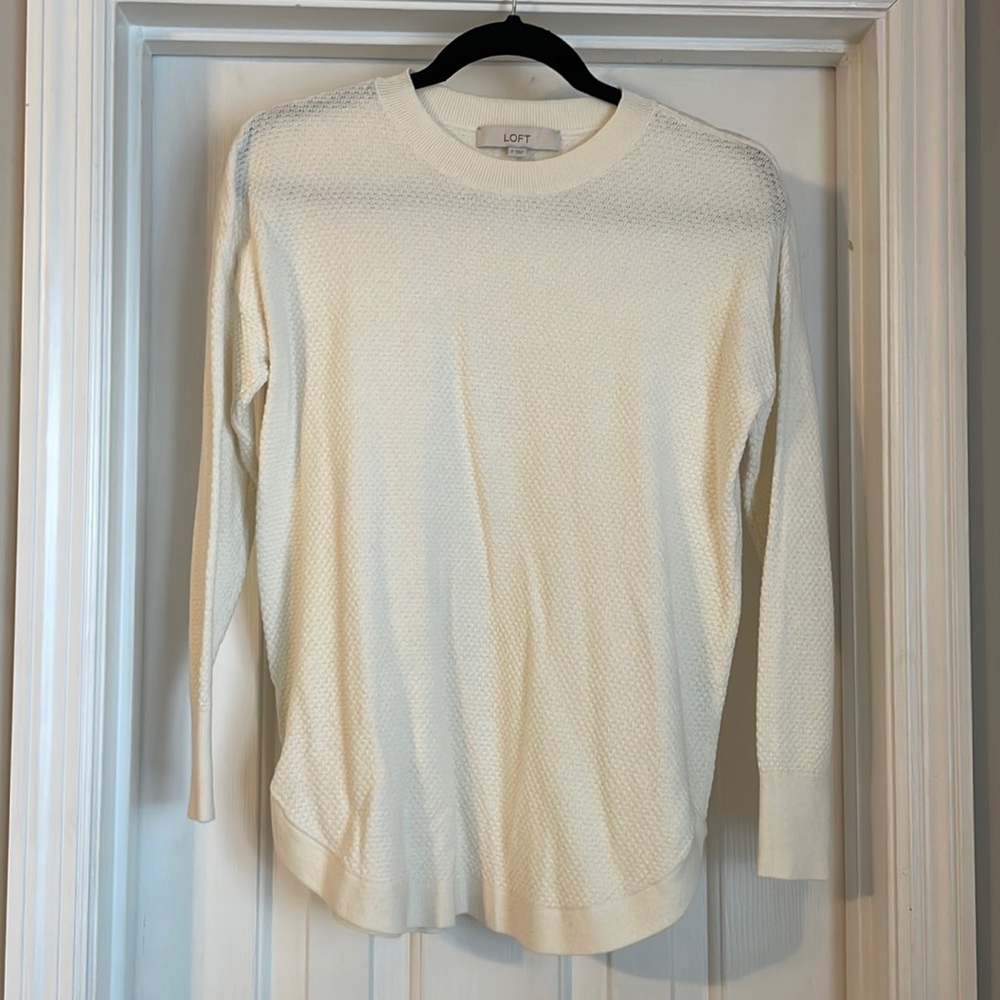 Loft cream dolman tunic sweater